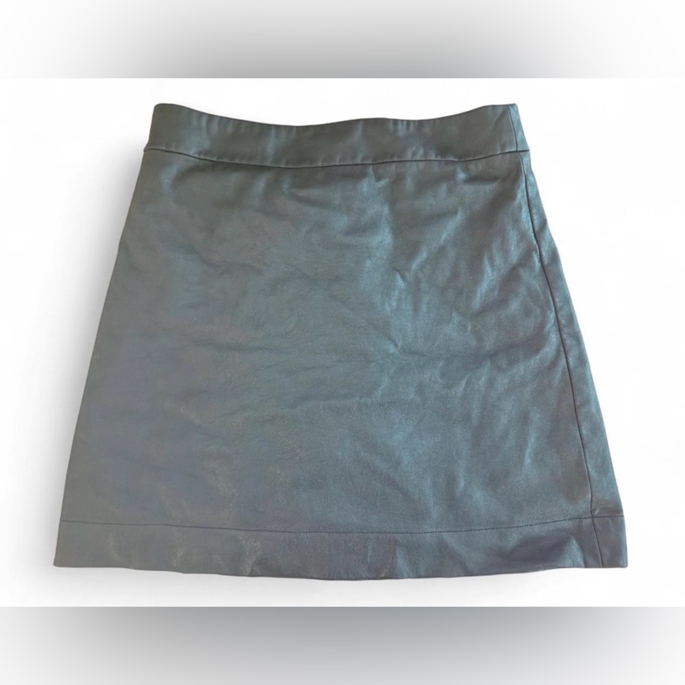 J. Crew Faux Leather black mini Skirt size 6